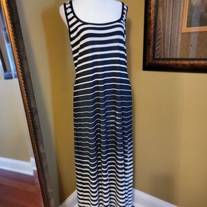 Striped Black and White Maxi Dress